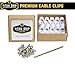 Large Cable Clips with Screw Attachment System | Reposition and Move Cables After Installation | Set of 20 | White - by Titan Grip