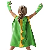 QIAONIUNIU Dinosaur Dragon Cape and Gauntlets Halloween Costume Boy Girl Toddler Dress Up Clothes 2-6 Years Old Color Green