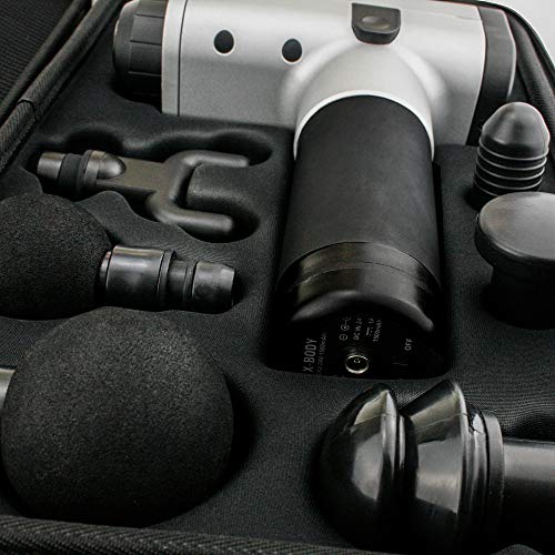 Massage Gun Carrying Case 6 Massage Head Attachments Compatible