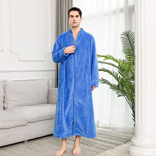 Jianshu Mens Bathrobe Hooded Robe Women Fiber Plush Bathrobes Soft and Comfortable high Absorption Non-Hooded Men's Bathrobe /