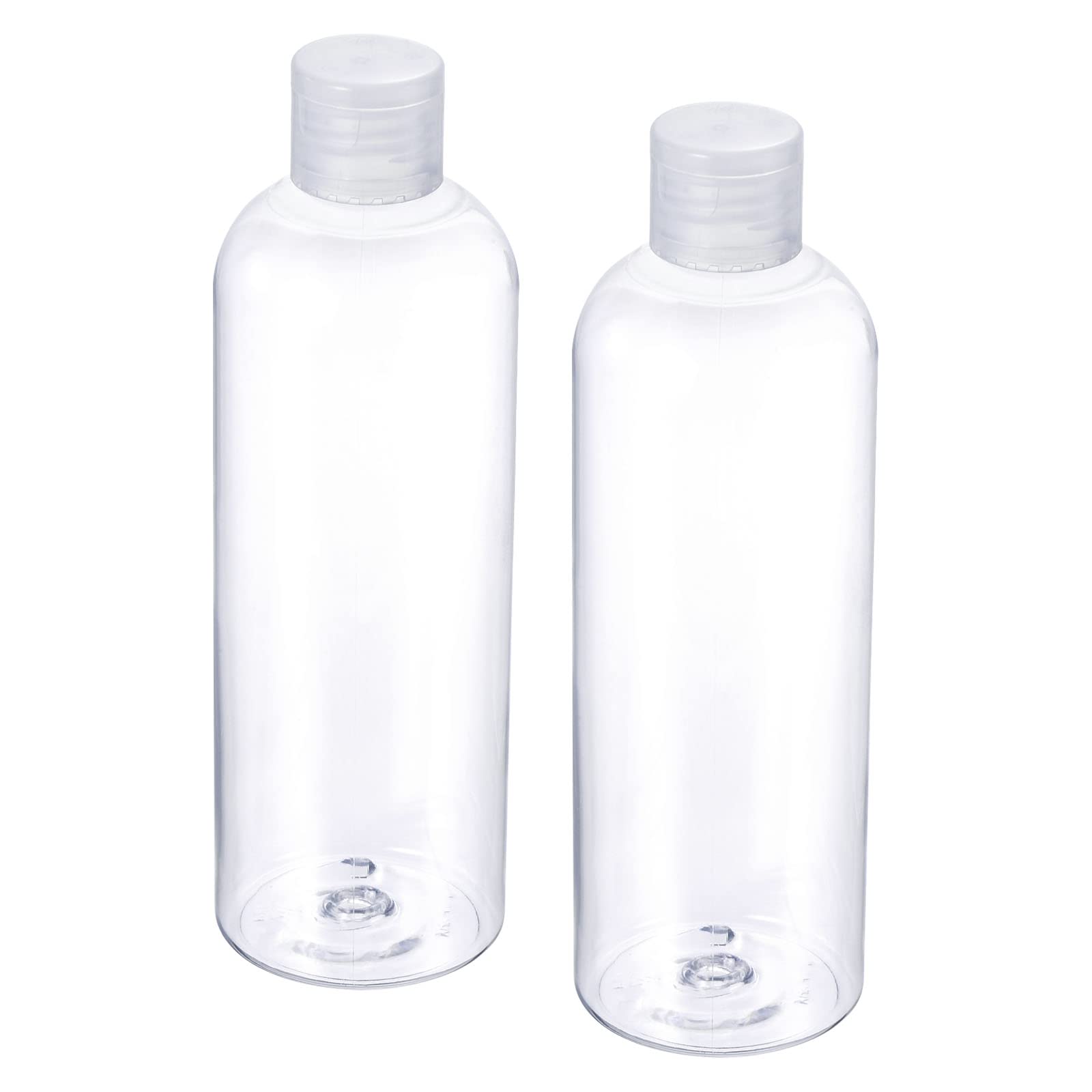 M METERXITY 2 Pcs Plastic Empty Squeeze Bottles - Shampoo Conditioner Toner Clear Dispensing Bottles Apply to Travel Household (300ml)