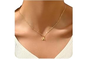 Havopso Dainty Gold Initial Necklaces for Women 18K Gold Plated Tiny Gold Letter Necklace Trendy Cute Personalized Monogram N