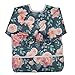 Sigzagor Baby Bib Sleeved Shirt With Pocket 1-3 years old Toddler Painting Drawing (Floral)