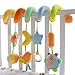 SHILOH Kid Activity Spiral Wrap Around Crib Bed Bassinet Stroller Rail Toy Developmental Plush Soft Toys, Garden