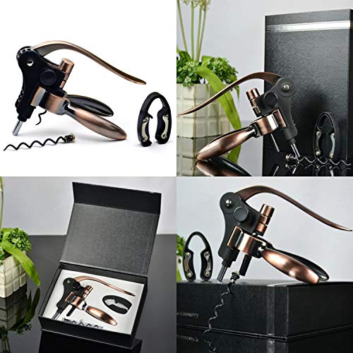 Rabbit Wine Opener Corkscrew with Foil Cutter and Extra Spirals, Zinc Alloy