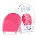BeneU Makeup Facial Brush Cleaner Face Massager Exfoliator Sonic Silicone Vibrating Rechargeable Electric Waterproof Cleansing for Skin Care, Polish Scrub, Anti-Aging, Acid, Peels, Reduce Acne(Pink)