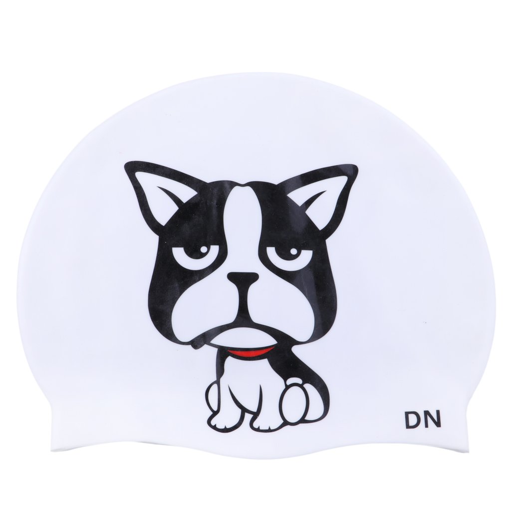 MagiDeal Durable Waterproof Silicone Adult Swim Cap Swimming Bathing Pet Style Hat Cat Collins