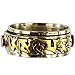 Spinning Brass Tibetan Ring Mani Padme Hum Unisex Prayer Wheel
