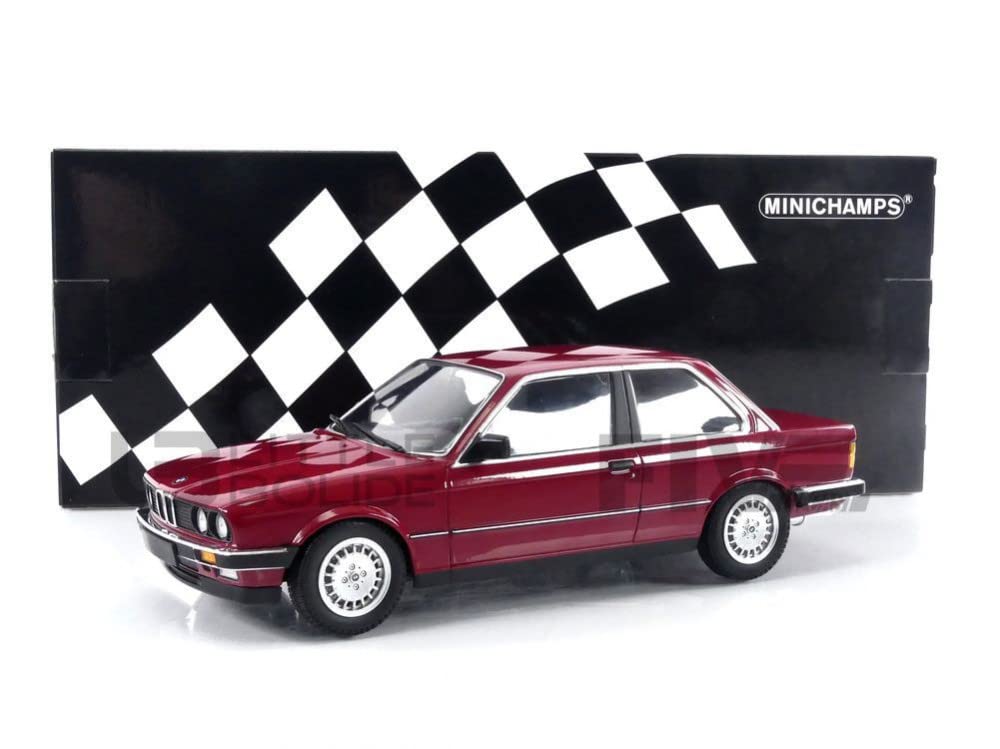 Minichamps 155026008 1:18 BMW 323I (E30) -1982-Red (Carmine) Collectible Miniature Car, Red