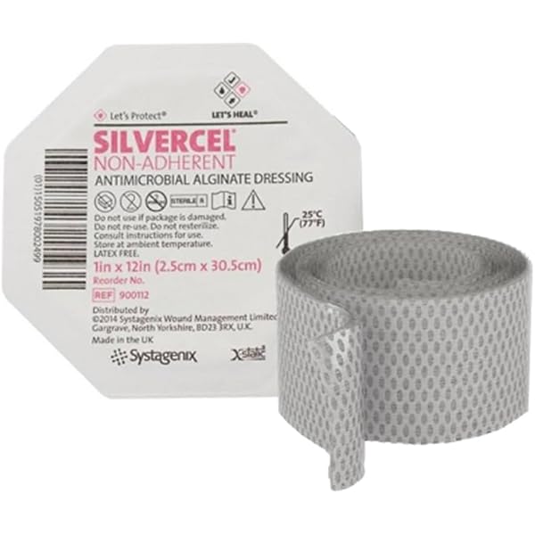 Non Adherent Pads Silvercel Antimicrobial Alginate Dressing 4.25x4.25 ...