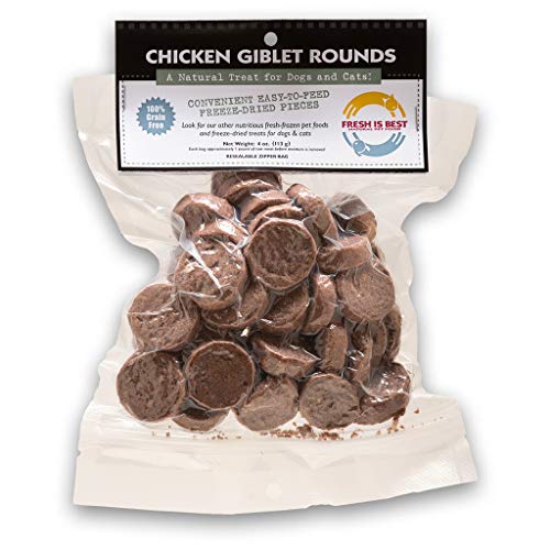 Fresh Is Best - Freeze Dried Healthy Raw Meat Treats for Dogs & Cats - Chicken Giblets