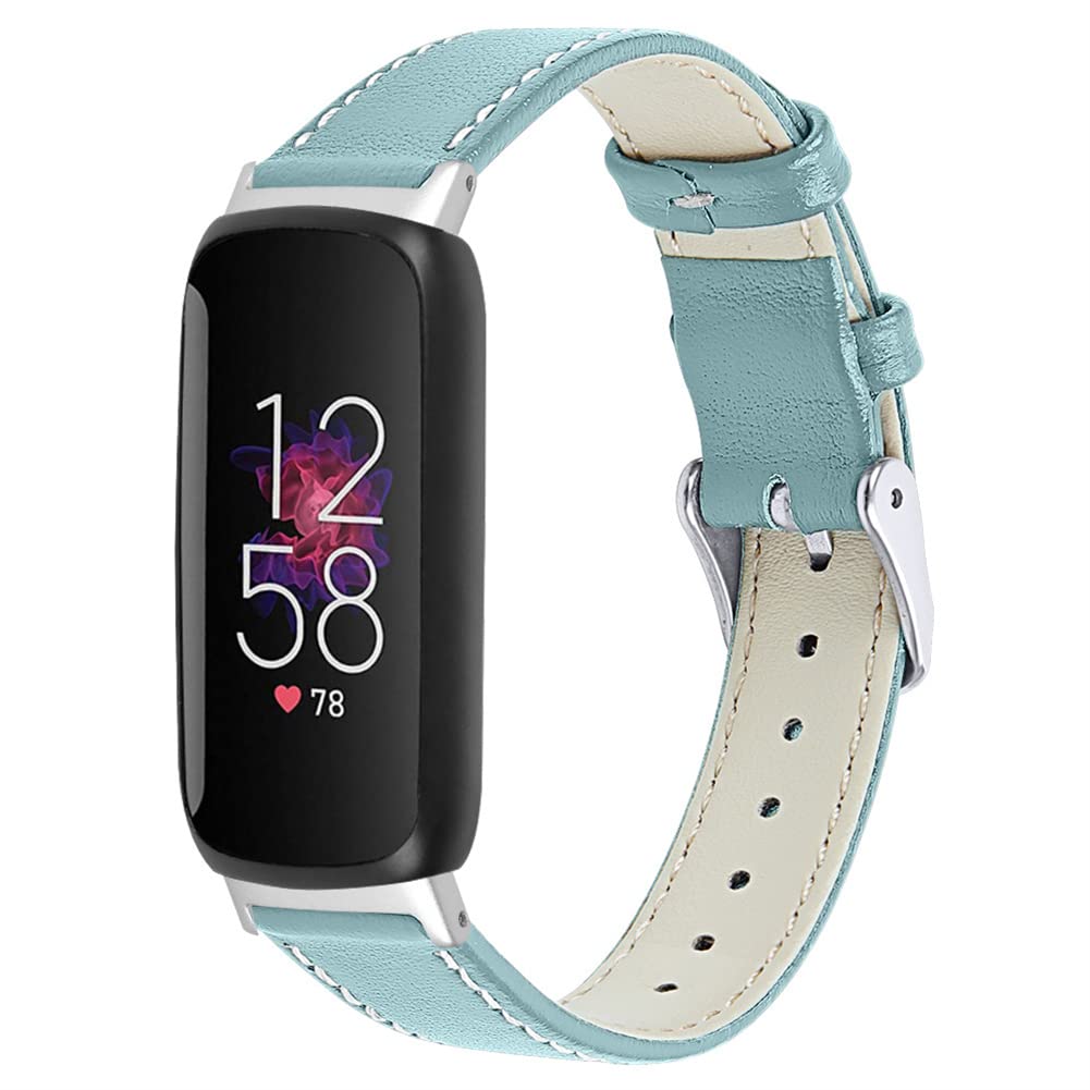 Tyogeephy Strap Compatible with Fitbit inspire 3 Strap Leather, Genuine Leather Replacement bands Compatible with Fitbit inspire 3, Women Man