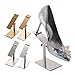 Nipole Modern Stainless Steel Adjustable Shoes Display Stands Rack in Shopping Mall (Brushed Rose Gold)