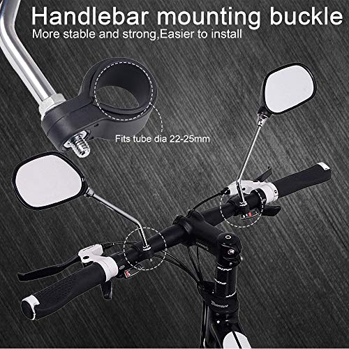 image for Jeemitery Bicycle Rearview Mirrors, Adjustable Rotatable Handlebars Gl