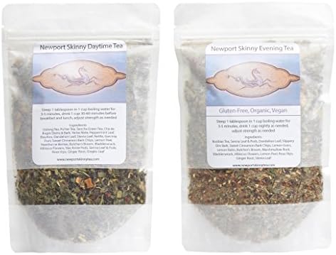 Newport Skinny Tea 14 Day Detox Slimming Teatox 1000s Women Use Daily to Get Lean, Lose Weight, Green Tea, Garcinia Cambogia, Yerba Mate, Oolong it helps rid body of cellulite, bloat and gives energy