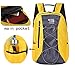 TIBAG 30L/35L Water Resistant Lightweight Packable Foldable Hiking Camping Daypack Backpack (25L, Yellow)