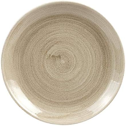 Churchill Stonecast Patina Antique Taupe - Evolve Coupe Plates - 21.7 cm, Pack of 12