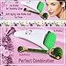 Jade Roller and Ice Roller Facial Massager Set 100% Natural Double Neck Face Roller with Cooling Ice Roller for Healing & Slimming - Helps Reduce Puffiness, Redness, Migraine, Soreness and Pain