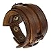 Regetta Jewelry Authentic Wide Leather Casual Mens Brown Cuff Bangle Bracelet
