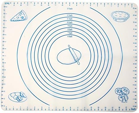 Silicone Pastry Mat Baking Sheet Liner W/ Measures Dough or Pie Crusts