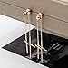 Unique DesignTitanium Steel Rose Gold Plated Shining Double Cross Ball Ear Stud Dangle Earrings