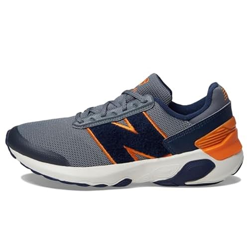 New Balance 1440 V1 Lace-up Running Shoe, Titanium/Nb Navy/Sun Glow, 12 US Unisex Little Kid