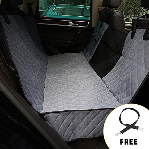SiYang Dog Seat Cover for Backseat of Cars/Trucks/SUV - Waterproof Dog Hammock for Back Seat with the Clear View Window Side Flap and Dog Seat Belt Pet Seat Cover