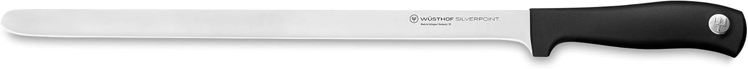 Wüsthof Lachsmesser lang, Silverpoint (1045147029), schmale, flexible Klinge 29 cm, rostfreier Stahl, spülmaschinengeeignet, Fischmesser extrem scharf