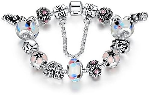 Pulseras De Mujer Pulseiras Charms Bracelet with Safety Chain Cat Animal Charm Strand