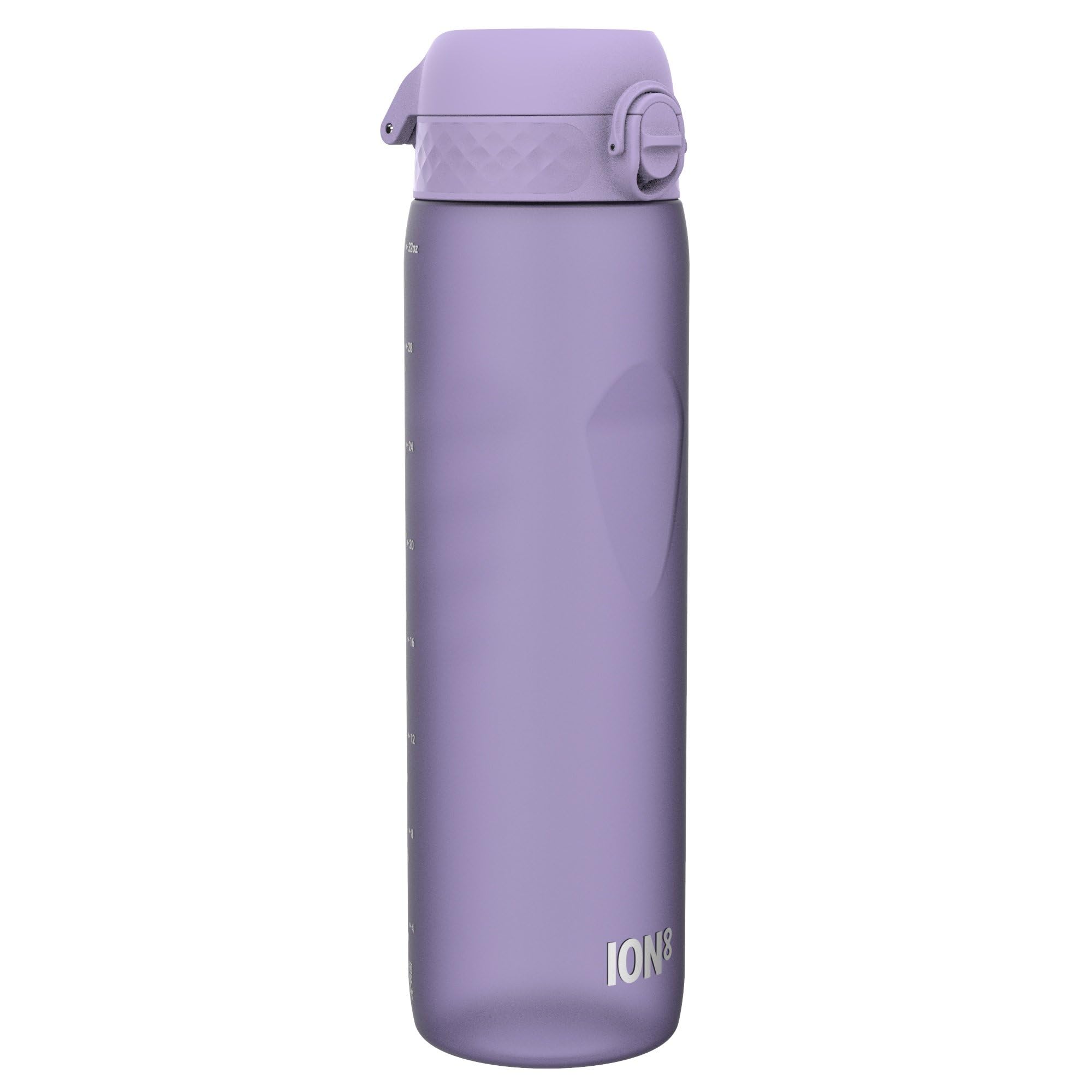 ION8 1 Litre Water Bottle, Leak Proof, Flip Lid, Carry Handle, Rapid Hydration, Dishwasher Safe, BPA Free, Contoured Grip, Ideal for Travel, Gym & Activity, Carbon Neutral Recyclon, 32oz, Light Purple — image 1