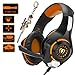 Pro Gaming Headset for PC PS4 Xbox One Surround Sound Over-Ear Headphones with Mic LED Light Bass Surround Soft Memory Earmuffs for Computer Laptop Switch Games Kid’s Boy’s Teen’s Giftsthumb 2