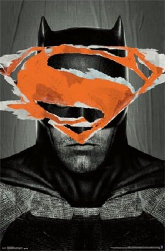 Black Wood Framed Batman Vrs Superman Movie Poster 22.5 X 34" Superman Teaser