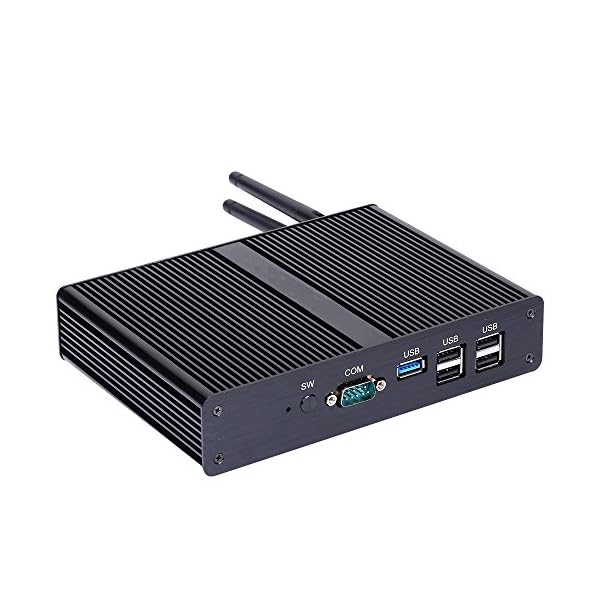 HUNSN-Fanless-Mini-PCDesktop-ComputerHTPCNanoKodi-BoxIntel-Celeron-J1800Windows-10-ProLinux-UbuntuBM10AC-WiFi245GhzBT402COMVGAHDMIUSB304USB20LAN8G-RAM256G-SSD HUNSN Fanless Mini PC, Desktop Computer, HTPC, Nano Kodi Box, Intel Celeron Quad Core N2920, Windows 11 or Linux Ubuntu…