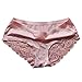 TagoWell Sexy Women Panties Seamless Luxurious Ice Satin Silk Lace Stitching Briefs