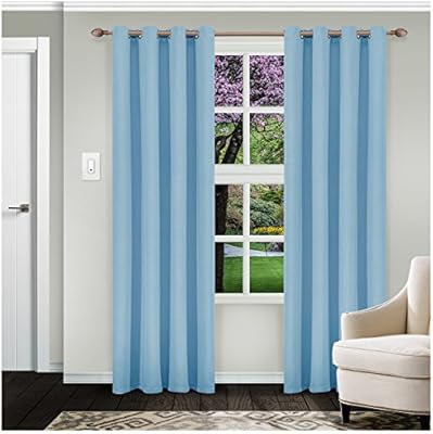 Amazon Com Superior Solid Blackout Curtain Set Of 2 Thermal