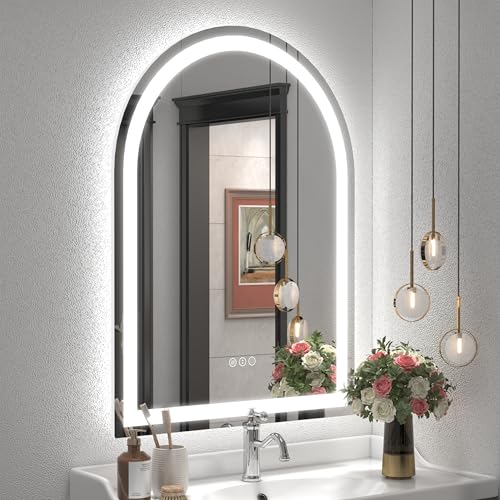 CHARMOR Arched LED Bathroom Mirror 36x26