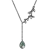 Silikepa Leaf Necklace for Women 925 Sterling Silver Leaf Pendant Necklace Y Chain Necklace Jewelry Gift for Women