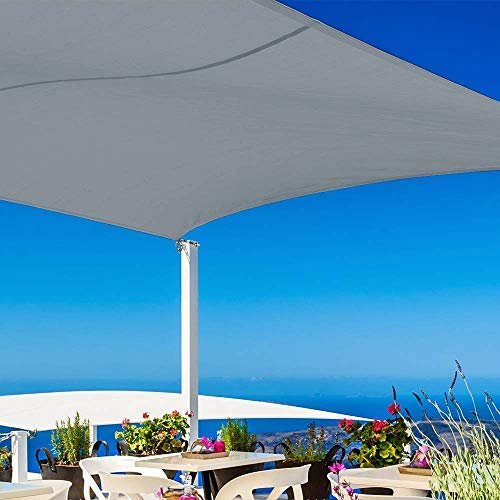 JNCH Sonnensegel Rechteck 3 x 4 M Sonnenschutz, Wasserdicht Garten Balkon UV Schutz Polyester Segel Wetterschutz… – Bild 8