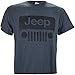 Jeep Wrangler Logo on a Dark Heather T Shirt,Large