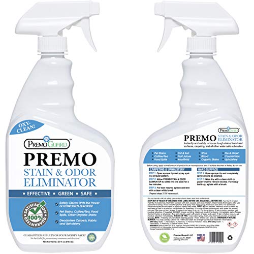 Stain & Odor Remover - Professional Enzyme Spray - Removes Soiling from Dogs/Cats/Pets - Safely Cleans Carpet/Flooring/Upholstery - Effective On Wine/Blood/Vomit/Urine - Natural Eco Friendly - 32oz