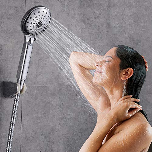 Pressurized Handheld Shower Head Hopopro High Pressure Shower Head Multi-functional Hand Held Showerhead Shower Body Spray Head Against Low Pressure with Skin-care Female Personal Cleaning Function