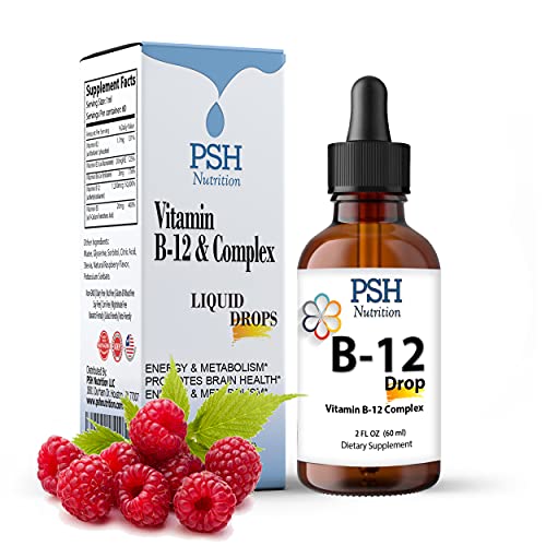 PSH Nutrition Vegetarian Super Vitamin B Complex with Methyl Sublingual B12 1,200mcg All