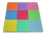 Matney Foam Mat Puzzle Pieces Play Mat Set - Great for Kids to Learn and Play - 9 Tile Pieces