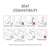 FREMONT AUTO Car Seat Covers Set for Cars, Trucks, Vans, SUV - Butterfly, Airbag Compatible (Polycloth) (Purple)