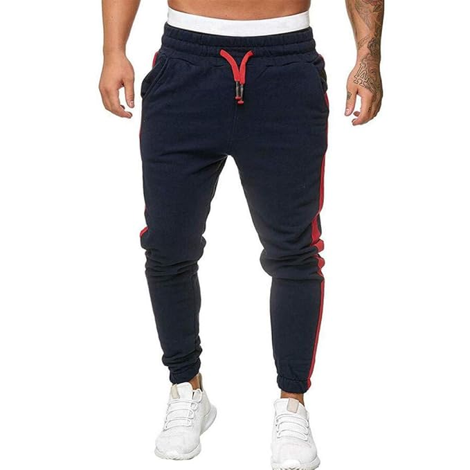 Sporthose für Herren,Skxinn Männer Sommer Hosen,Trainingshose Cargo Pants Jogginghose Sweatpants Jogger Mode Freizeit Laufen Fitness Streifen Enger Beinabschluss M-3XL Ausverkauf