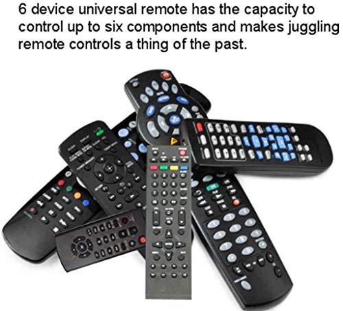 Universal TV Remote Control Smart 6 Function Device Controls 350+ Brands Sound Bar Steaming Back Lit Easy to Program - Thumbnail 2