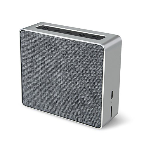 Fashion Portable Wireless Bluetooth Speaker M10 For Birthday Gifts,JONTER Bluetooth 4.2 Cube Speaker,long Battery Life,Built-in Mic[Mini Metal Version]:Enhanced Bass And HD Stereo Sound-(Silver Gray)