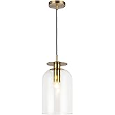 Alora Mood PD515408BGCL Sylvia Pendant, 1-Light 1 Watts, Brushed Gold/Clear Glass
