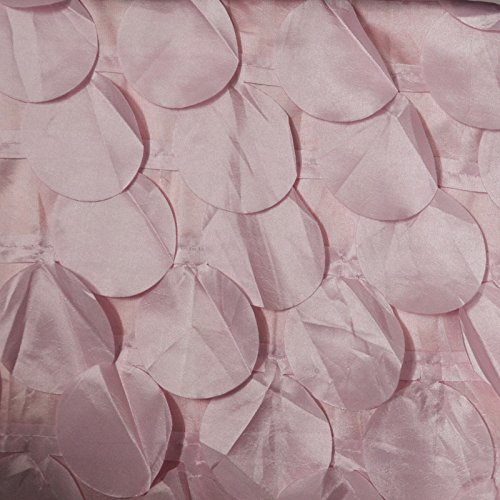 ROUND PETAL TAFFETA / CIRCLE TAFFETA FABRIC 58" WIDE BY THE YARD - LIGHT PINK
