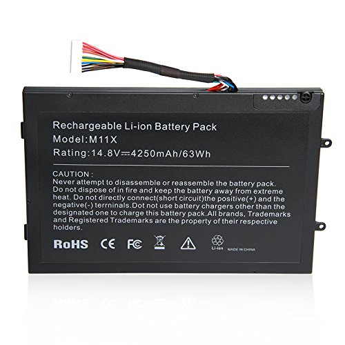 Fancy Buying New Laptop Battery for DELL Alienware M11x Alienware M11xR2 Alienware M11xR3 Alienware M14x Alienware M14xR2 Alienware P06T, P/N 08P6X6/ 0DKK25/0PT6V8/0T7YJR/PT6V8 [14.8V 4250mAh/63Wh]